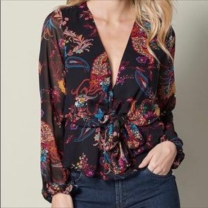 Venus Chiffon Paisley Tye Top sz 14